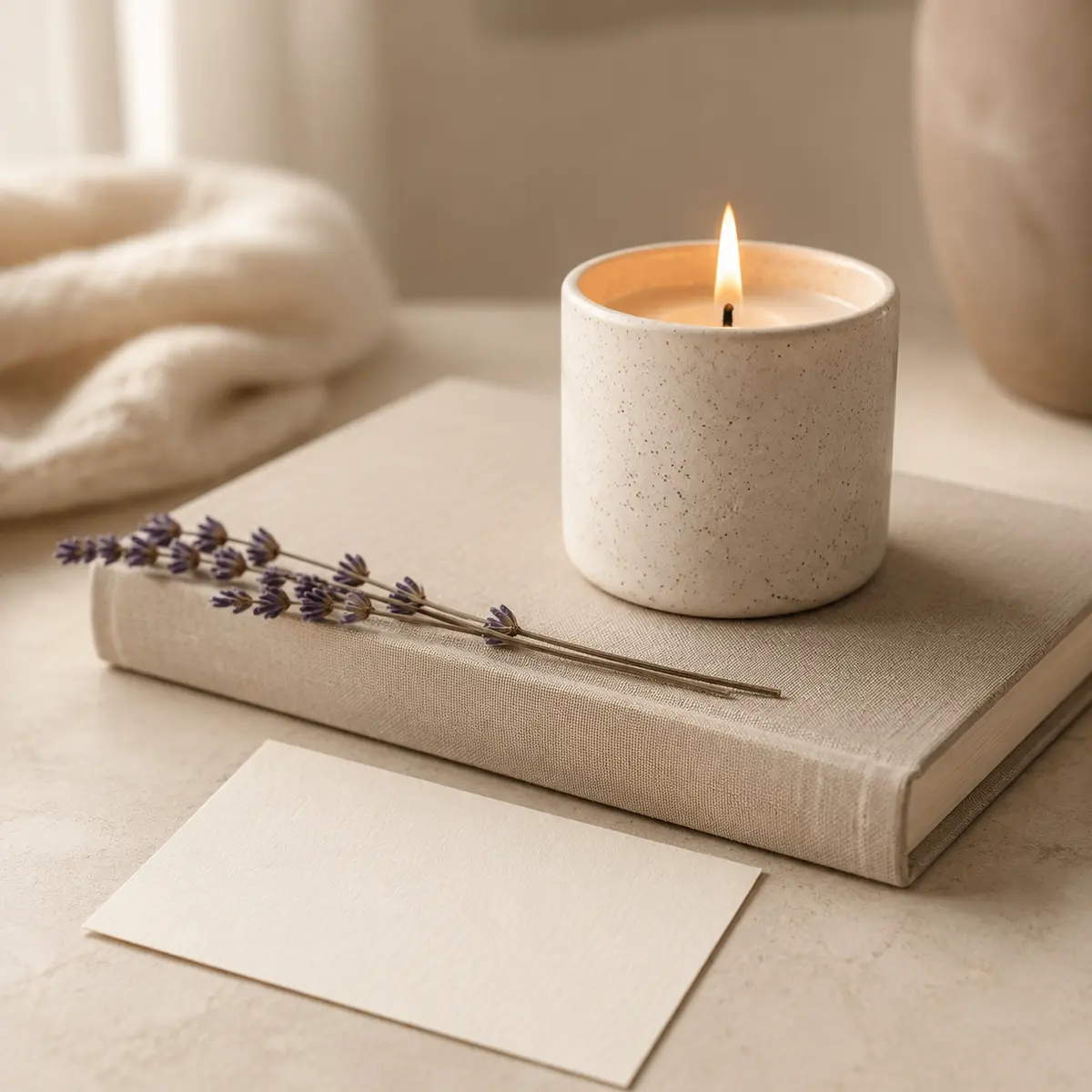 Small candle and blank memory card for a simple five-minute pet remembrance